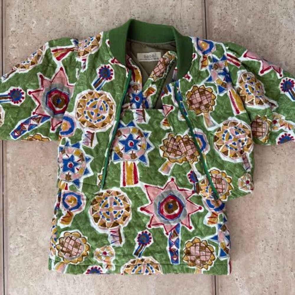 Vintage bebe Girls Clothes Jacket and Dress 90cm/18M-2T